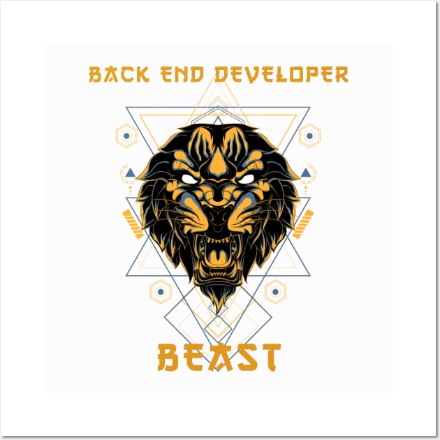 Back End Developer Beast Wall Art by Cyber Club Tees